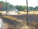 Bodenfeuer ausgeloest durch Strohballenpresse Koeln Holweide Colonia Allee P49